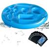Generic Portabicchieri Gonfiabile Estivo, Tavolo da Gioco da Biliardo Galleggiante Gonfiabile, Portabicchieri da Biliardo a 9 Fori con C - per Acqua Estiva per Nuotare all'aperto nel Giardino della Spiaggia t