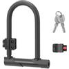 ReachMall U-Lock - Lucchetto resistente da 15 mm con copertura in PVC, antifurto, protezione per telaio e ruota della bicicletta, in città, pendolari