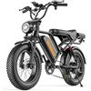 Pudari Bicicletta elettrica per adulti BK20, batteria rimovibile 48V20Ah, per addensare motociclette elettriche a pneumatici larghi antiscivolo, biciclette di montagna, biciclette pendolari, autonomia50-80KM