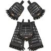 Generic Set Armatura Spalle Tattica Artigianale con Protezioni Inguinali e Coscia, Gear Modulare Stile Samurai per Airsoft e Paintball(BK)