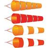 VIOLDHHJK Manica A Vento Manica a Vento Riflettente for Esterni AntiGraffio Antivento Fluorescente banderuola banderuola 60/80 / 100CM(Orange-White,60cm)