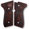 Zib Grips Manopole In Legno Fatte A Mano Per Beretta 92FS, 92, 92F, 92A1, 92FS Inox, 92G, 92D, 96, 96D, 96A1, M9, M9A1 E Girsan Regard MC, Cachas Para 9mm (Dragone Di Coccio)