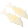 SECFOU Artificiali Dure Vuote 10 Cm 2 Beige Corpo Esca Non Verniciato da Pesca Realistiche per Spinning Persico
