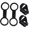 RORPOIR Set 4 Clip Supporto per Boccaglio in Silicone Nero Regolabile e Flessibile per Maschera e Attrezzatura da Immersione