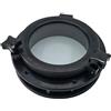Jnchdghwa Finestra Rotonda Porthole in Vetro Temperato e ABS - Design Nero da 10,5 Pollici.