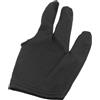 Zeroupshop Guanto da biliardo da snooker, design aperto a tre dita, per mano sinistra e destra, guanto elastico per stecca da biliardo in poliestere spandex, per colpi fluidi, nero, taglia