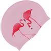 BATHVEVE Cuffia da Nuoto Rosa Protezione per Orecchie in Silicone Design Fenicottero Elastica per Ragazze e Donne