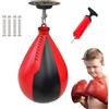 Generico Sacco da boxe - Design a forma di pera, struttura in pelle PU, imbottitura ad alta elasticità, supporto girevole portatile | Attrezzatura per l'allenamento riflesso Coordinazione occhio-mano Allenamen