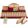 livasia set meditazione XL - Ø 38x15cm/tappetino 75x75x4,5cm - set yoga cuscino e tappetino, pouf, tappetino e cuscino yoga fatti a mano con kapok, cuscino pavimento, cuscino zafu (Arancione)