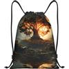Generic Zaino con Coulisse Natural Beauties Sacca da Palestra Pieghevole Borsa con Coulisse Impermeabile Drawstring Backpack per Scuola Vacanze Unisex