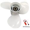 QIKIRUO 11 3/4X10-G, 11 5/8X11-G, 11 1/8X13-G, 11X15-G OEM Prop fit Yamaha, 25-60HP Alluminio 3 Lame Elica 69w-45947-00-EL, 13 denti Spline, RH