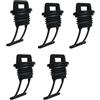 EXAOMBLE Tappi di Scarico in Nylon Set da 5 per Kayak e Canoa Nero Facili da Rimuovere per Accessori da Barca e Campeggio