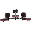 Qurib Leg Split Machine - Attrezzo per gambe regolabile da 0 a 180°, portata 100 kg, con sedile e schienale imbottiti, per danza, yoga, ginnastica, arti marziali, balletto (nero e rosso)