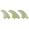 BSLSVGE Set di 3 pinne per tavola da surf, pinne leggere e durevoli per tavola lunga e stand up paddle, nylon ad alte prestazioni, plastica, fibra di vetro, colore giada, 195 g.