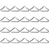 Tofficu 22 Pezzi Anelli Triangolari in Filo Zincato per Trampolino, Fibbie Resistenti e Pratiche per Rete e Tessuto Salto, per attività All'aperto e Forniture Trampolino
