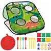 SZLIFE Gioco lancio sacchi dinosauro, set di giochi pieghevole per bambini 4-6 anni, con 6 sacchi di fagioli e 4 freccette