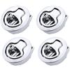 Almencla 4 X Marine Boat 316 Acciaio Inossidabile 2i NCH Flush Pull Hatch Slam Latch Lift Handle con Serratura A Chiave per Barche RV Doors Hardware