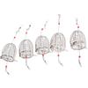 TOYANDONA Gabbia in Metallo Inossidabile 5 Unitá con Coperchio a Molla e Struttura Saldata Solida per Gamberi e Anguille, Accessorio Portatile per Attrezzatura da Pesca Efficiente