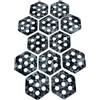 FewNvWa 12 Pezzi Hexagon Surfboard Pads Deck Traction Surf Pad Non Slip Mat Waxless Honey Comb Hole Antiscivolo Protezione Adatto per Tavole Surf Lunga Corta