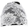 LIGHTAOTAO Cuffia da Nuoto in Pu e Pizzo per Donna, Elastico e Facile da Indossare, Cappellino da Piscina Nero per Ragazze e Signore