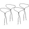 Healeved 4 Pezzi Cinturino Regolabile per Guanti da Sci con Clip in Metallo e Maglia, Facile da Indossare e Sgancio Rapido, per Attività Invernali All'aperto