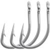 JOGFFDE Ami da pesca in acciaio inox, 30 pezzi, 2 ganci forti per acqua salata con gambo corto, per muskie crucian pickerel tarpon ami da pesca 1#-5/0