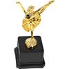 CLISPEED Coppa di Classica Dorata, Leggero in Plastica Base Stabile, Premio per Competizioni e Feste di Balletto, Statuetta Ballerina 20 Cm