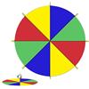 Generico Rainbow Parachute, Paracadute Multicolore | Bambini Colorati Paracadute con Manici - Giocattolo all'aperto, Giochi cooperativi Tenda per lezione di Palestra della Scuola elementare, Cortile
