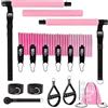 Jnchdghwa Kit di Fitness Full Body 180lb, Fascia di Portatile In TPE, Yoga Pilates, Attrezzatura per Esercizi In Palestra Domestica, Rosa