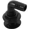 Tofficu Scarico Marino a 90 Gradi con Valvola di Non Ritorno, Design Sobrio e Flusso Rapido, Materiale Plastica Nero 8,5x5x1,9cm per Yacht e Ambienti Marini