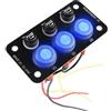 Jnchdghwa Pannello Interruttore A Levetta LED 12V-24V Compatibile con Auto, RV, Camion con Fusibile da 10A per di Illuminazione per Barche.