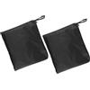 Tofficu 2 Pezzi Borsa per Costumi da Bagno Oxford Nero, Resistente allo Strappo e Compatta, per Viaggi e Palestra, Sacco Organizer per Vestiti Bagnati