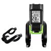 Jnchdghwa Lampada Frontale Multifunzionale per Bicicletta con Computer da Ciclismo e GPS, Contachilometri, Campanello Ricaricabile B