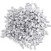 QUILSTM Crimpatrici da Pesca in Alluminio per monofilamento e terminale in Filo Metallico. Crimpatrici Resistenti e durevoli per monofilamento e terminale, Argento, 0.8 mm