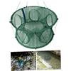 GETAJGHSD Nassa da Pesca Portatile in Rete e Metallo Verde Design a 5 Fori, Pieghevole e Resistente, per Raccolta di Anguille e Pesce Bianco