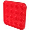 RORPOIR Vassoio Porta Palline da Biliardo in Plastica Rossa per 16 Palline Resistente Accessorio per Tavolo da Biliardo per Casa o Spazi Ricreativi