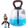 Generico Manubrio Kettlebell Peso - Riempibile Acqua Palestra, Pallone Fitness Regolabile Fino 8kg Carico | Attrezzo Sportivo Dinamico Per Allenamento Esercizio Casa Sollevamento