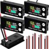Jnchdghwa Monitor di Batteria Digitale 4-Pack Display LCD per Golf Cart 8-100v, Supporta 12v 24v 36v 48v 60v 72v per Barca/Auto/Moto