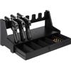 Chewtoyo Scaffale per armi da fuoco a 6 scomparti con cassetto, supporto in legno per armadietto, 44 x 19 x 21 cm, organizer in stile rustico