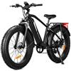 Bodywel D6 Bici Elettrica Adulto, 26x4 Fat Mountain E Bike Tutti i Terreni, Batteria 48V 15Ah, Motore 250W, 7 Velocità, Forcella Ammortizzata, Freni a Disco Idraulici e Telaio in Lega (Argento)