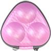 Ranuw 2 scatole da ping pong rigide, 3 ping-pong in pelle PU, accessori da allenamento portatili, custodia in pelle PU