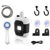 Jnchdghwa Doccia Portatile da RV con Luce LED 2200mAh, Doccia Elettrica Ricaricabile USB per, Escursionismo, Animali Domestici, Lavaggio Auto.