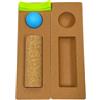Jnchdghwa Set di Allenamento per Yoga con Tavola di Equilibrio in Sughero, Include Pallina da Massaggio, Rullo per Yoga e Banda di Potenza per Le