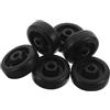 Healeved 6 Pezzi Ruota di Ricambio per Attrezzi Fitness in Pp Nero 5x5x2,4 Cm per Allenamento Casa e Palestra Funzionamento Fluido