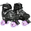 OHMG Pattini a rotelle per bambini, regolabili, 4 ruote, pattini a rotelle per bambini, luminosi a LED, pattini a rotelle per bambini, idea regalo, pattini per bambini comodi, super quad