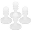 VILLCASE 4 Cappucci Protettivi Anti-Tappo per Pali da Campeggio, Plastica Isolante Bianca Funzione Fissaggio Telo, Accessori Leggeri per Sicurezza Esterna e Outdoor