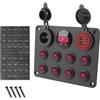 Jnchdghwa Pannello Interruttore A Levetta A 8 Gang Controllato da USB con Interruttore Automatico per Auto, Camion, Imbarcazioni Marine, ATV e UTV per Caravan.