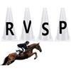 Generic Set di Coni Equestri E Lettere da Dressage - Attrezzatura Portatile per L'addestramento del Cavallo per Esercizi di Terra, Affondi, Cavaletti Ed Esercizi di Lavoro, Coni di Marcatura Durevoli P