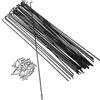 Lurrose Raggi per Bicicletta Mountain Bike in Metallo 14g 2 Mm Cappucci in Rame 36 Set da 260 Mm Accessori per Bicicletta Posteriore