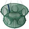 Parliky Nassa da Pesca Pieghevole Automatica in Rete e Metallo Verde Design a 5 Ingressi, Bocca Comoda, per Anguille e Piccoli in Pesca Mare